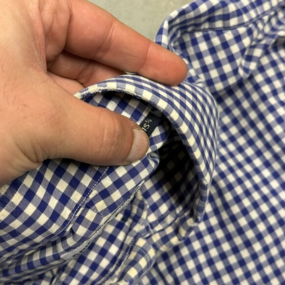 Spier & Mackay Dress Shirt Handmade Contemporary Check Cotton 15.5 Medium - Picture 6 of 10